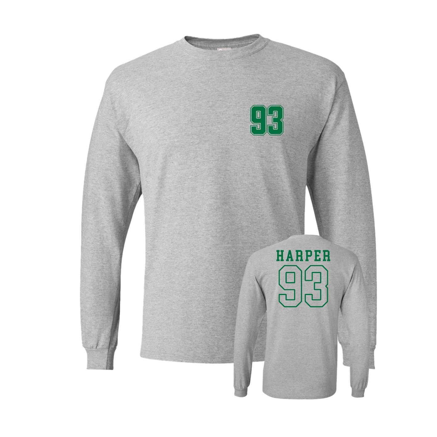 Long Sleeve Tee — Chest Back in Grey