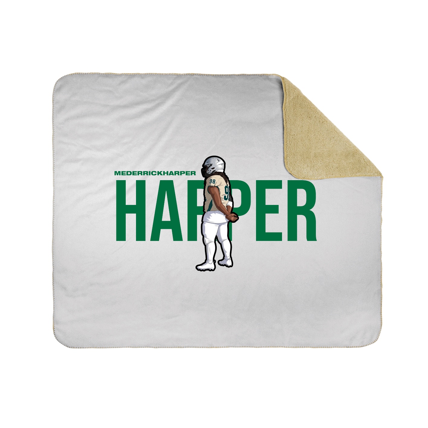 Throw Blanket — Player Name in White