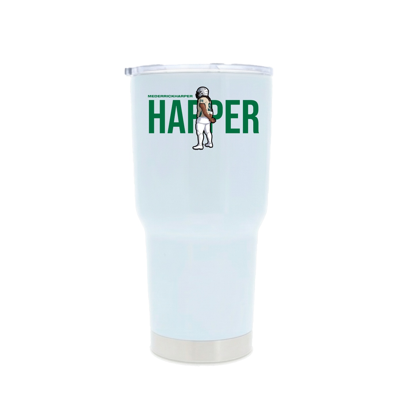30oz Stainless Steel Tumbler — Player Name in White