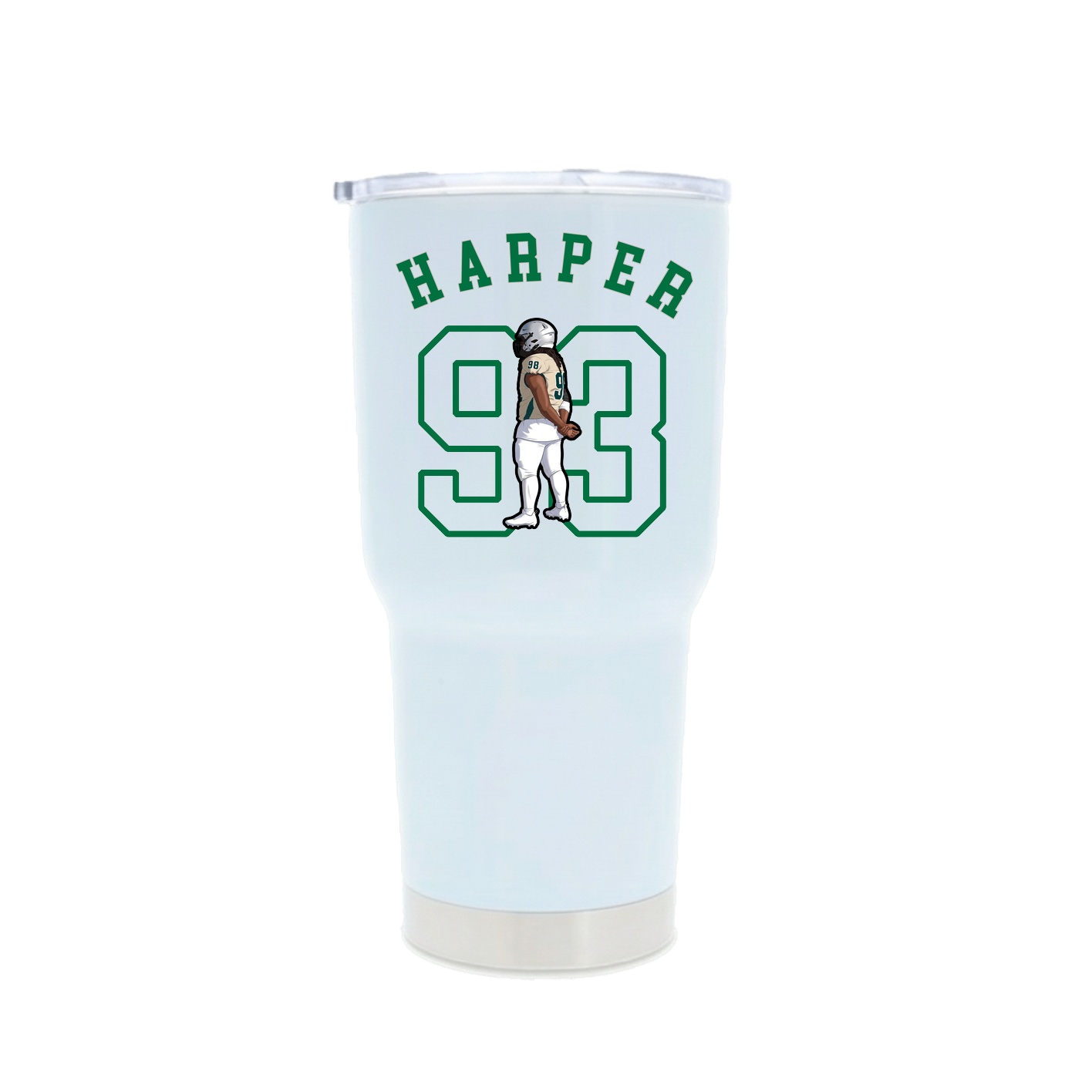 30oz Stainless Steel Tumbler — Shirsey Arch in White