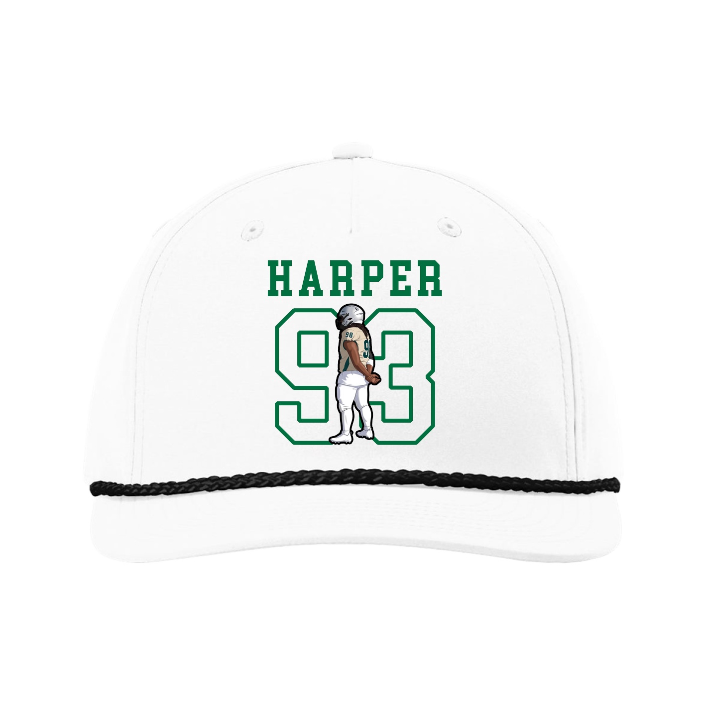 Five-Panel Classic Rope Cap — Shirsey in White