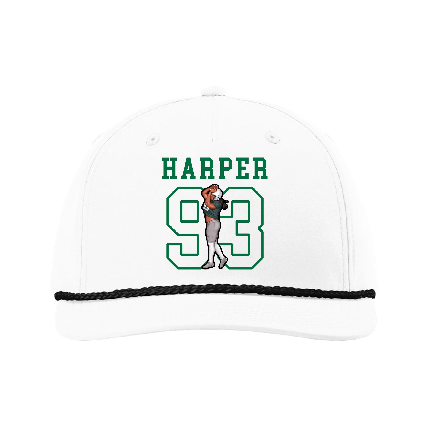 Five-Panel Classic Rope Cap — Shirsey in White