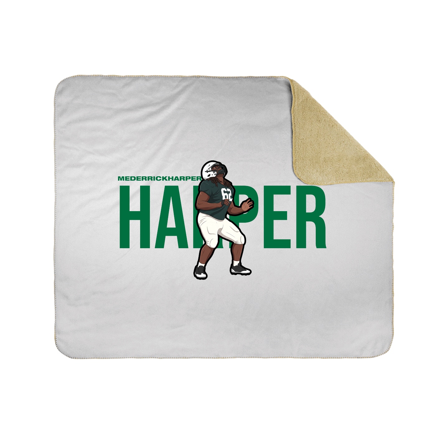 Throw Blanket — Player Name in White