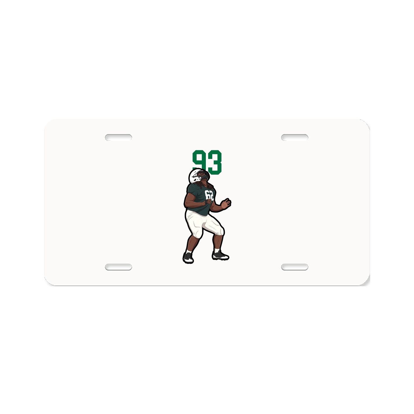 License Plate — Number Top in Classic