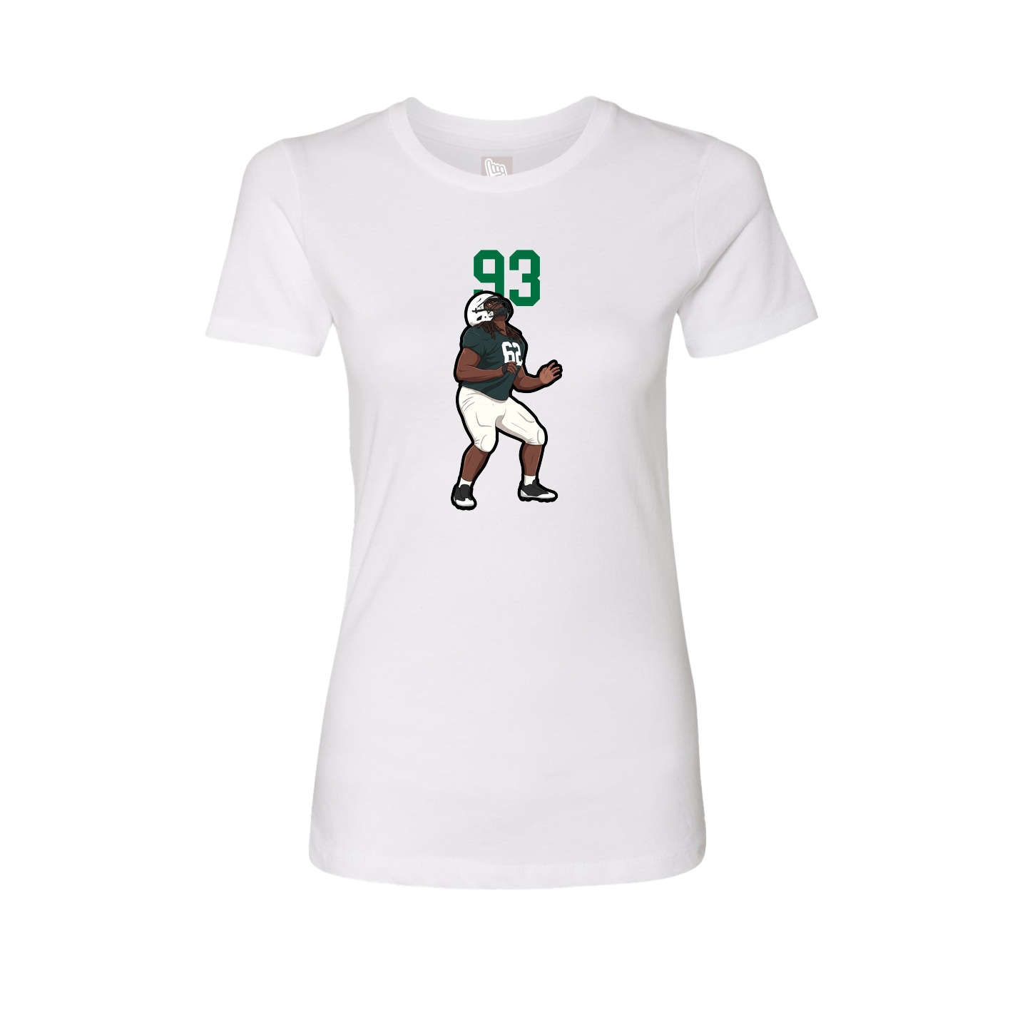 Fitted Women's Tee — Number Top in White
