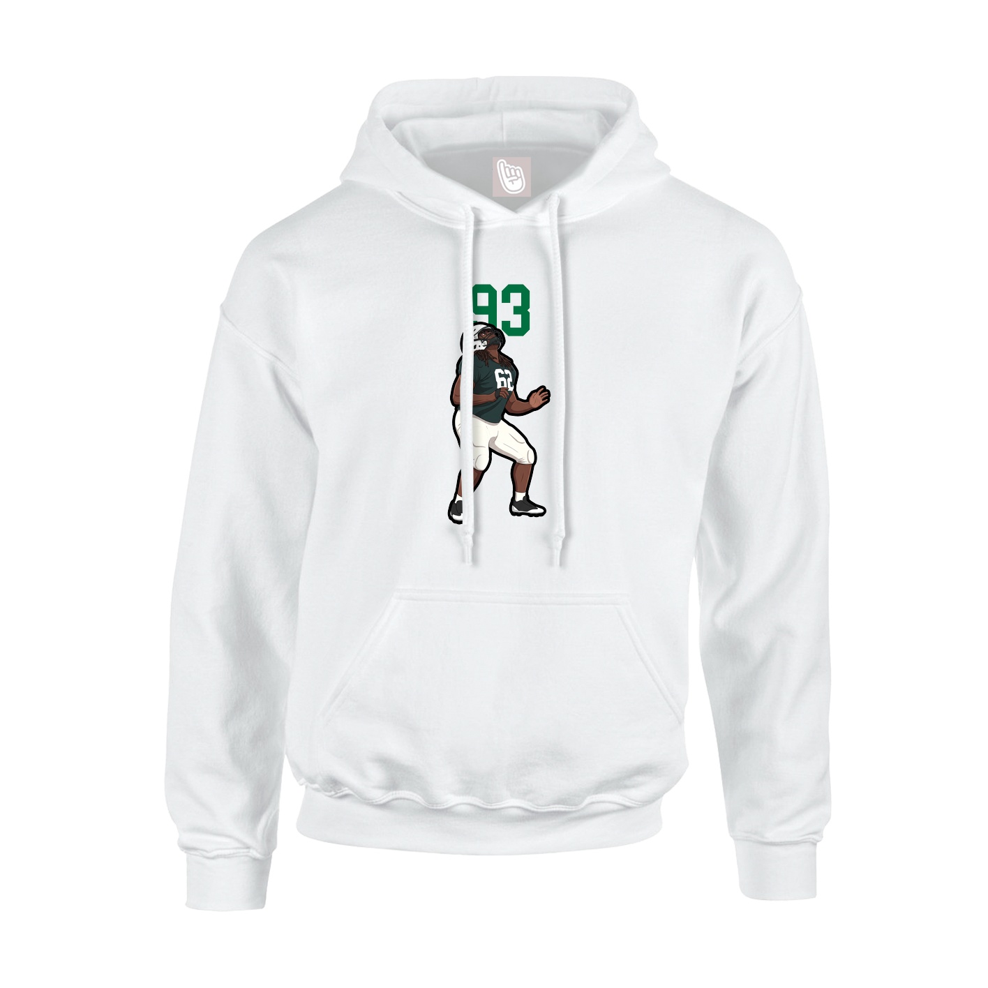Hoodie — Number Top in White