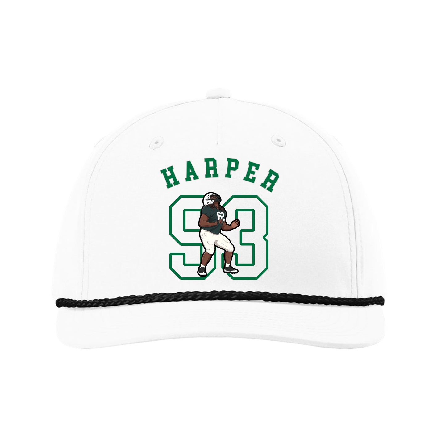 Five-Panel Classic Rope Cap — Shirsey Arch in White