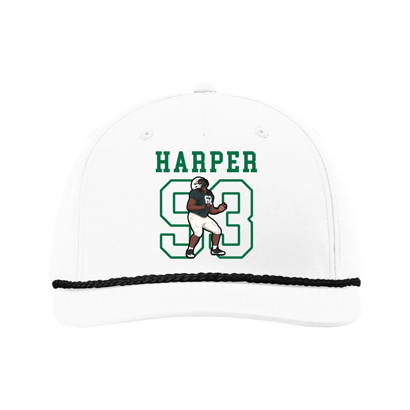 Five-Panel Classic Rope Cap — Shirsey in White