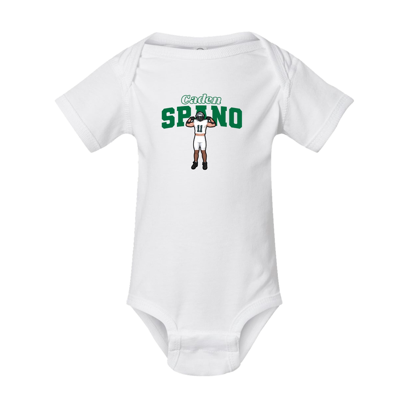 Baby Onesie — Name Arch in White