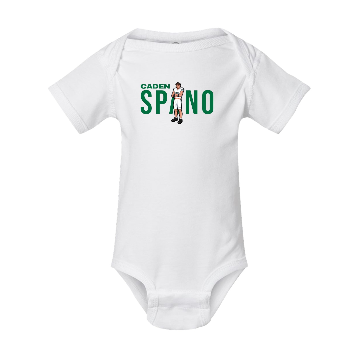 Baby Onesie — Player Name in White