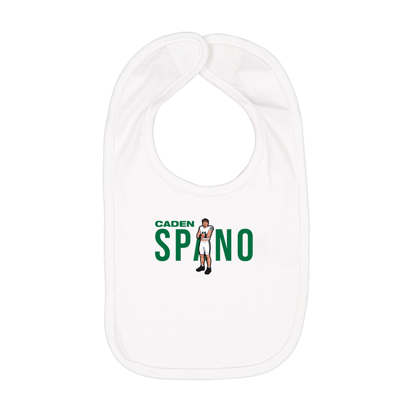 Infant Bib — Player Name in White