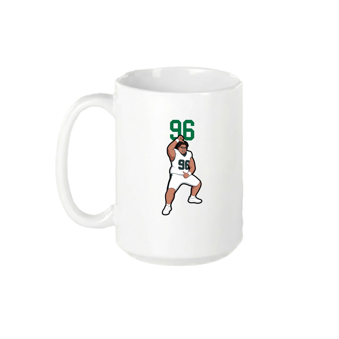 15oz Coffee Mug — Number Top in White