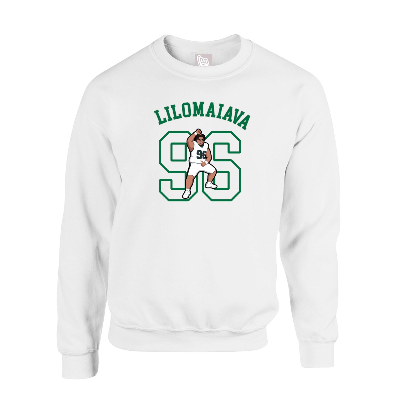 Fleece Crew — Shirsey Arch in White