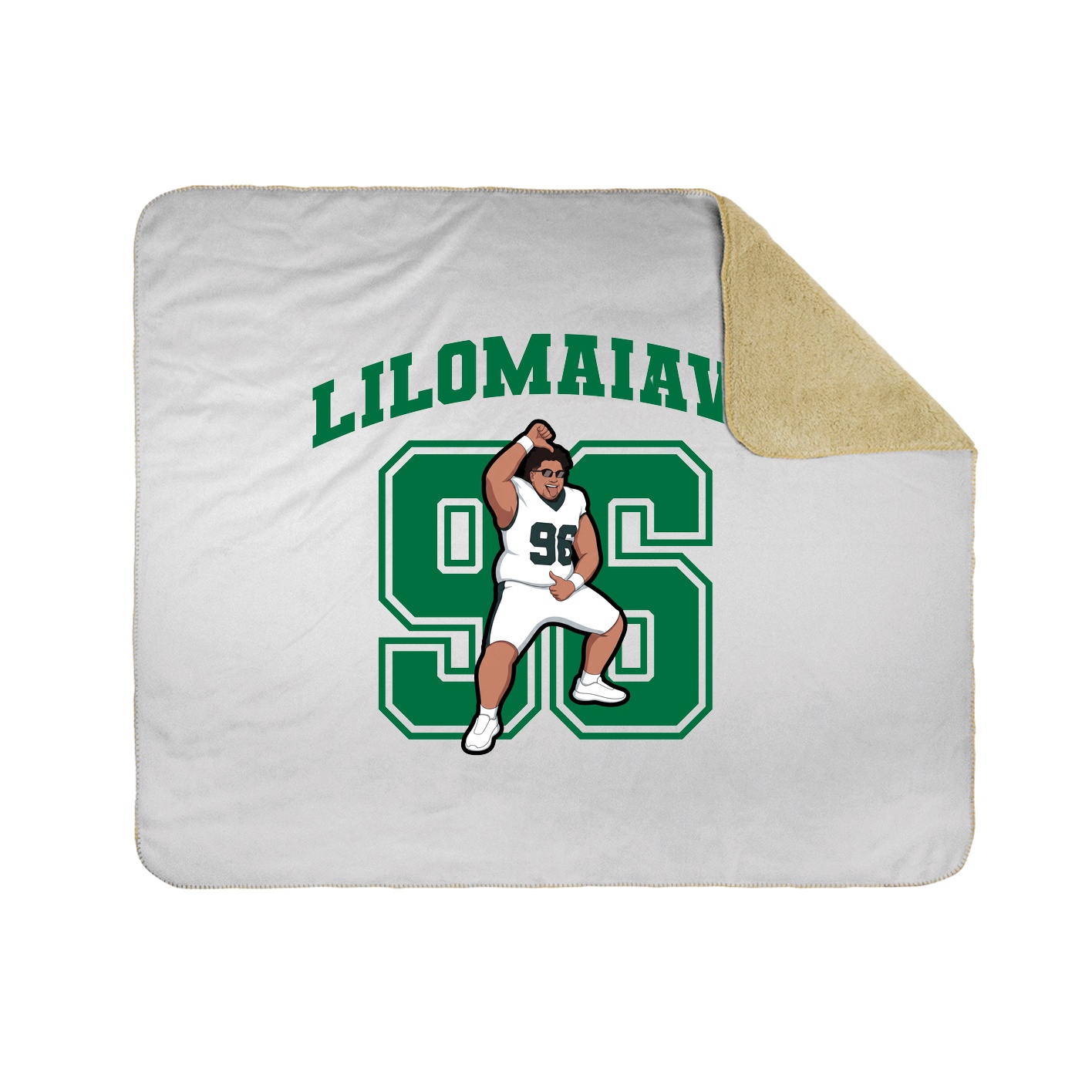 Throw Blanket — Number in White