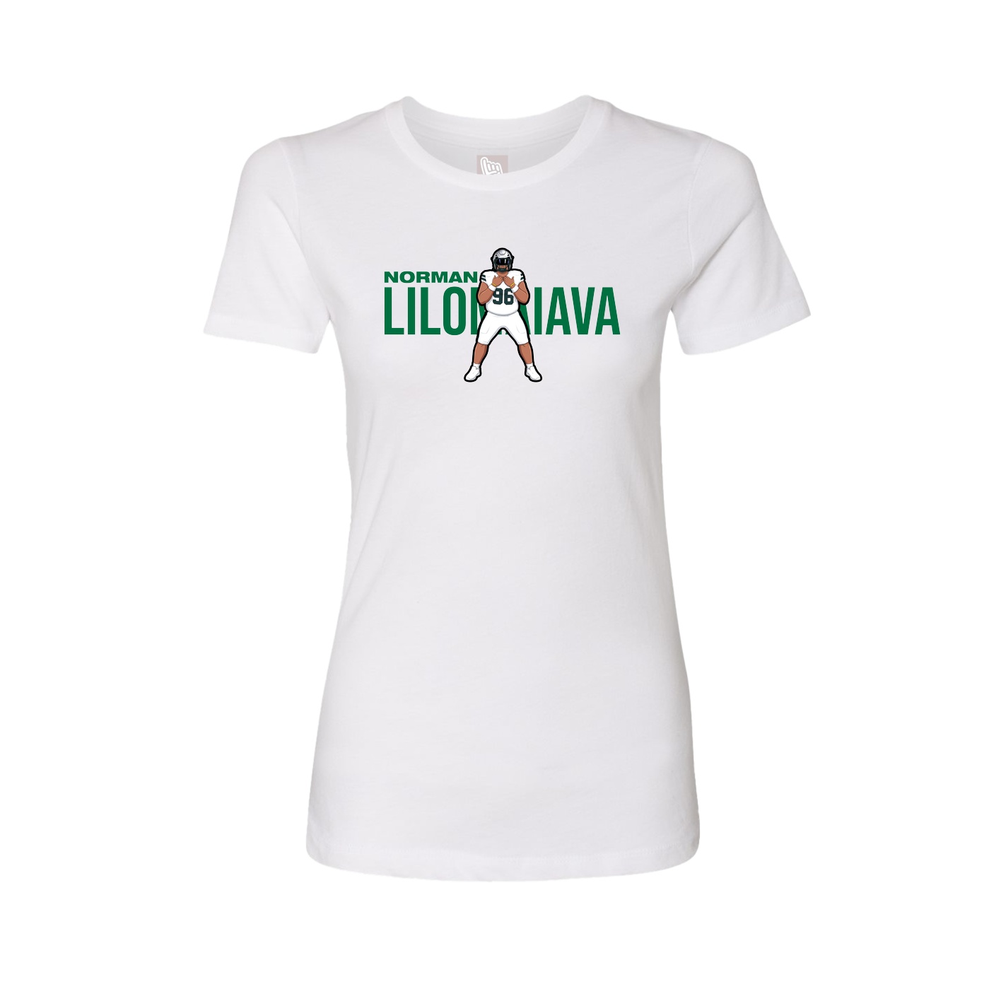Fitted Women's Tee — Player Name in White