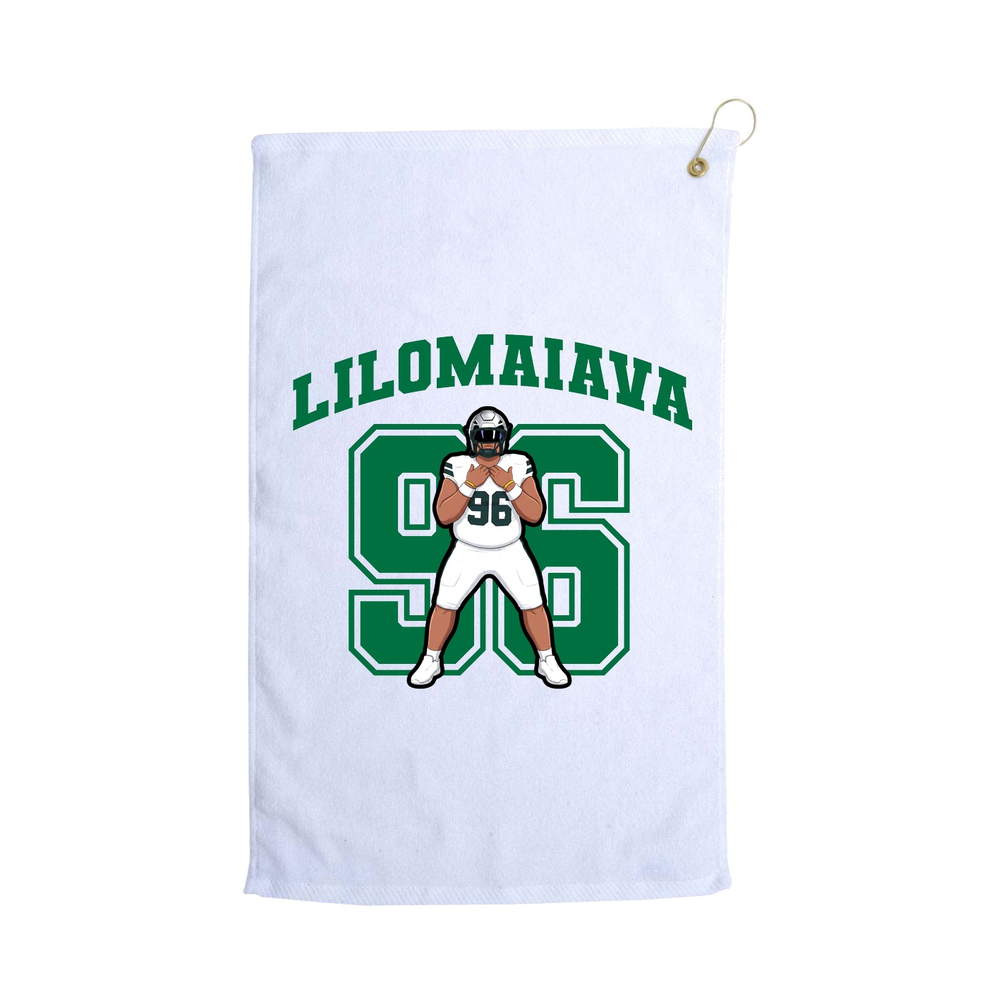 Golf Towel — Number in White