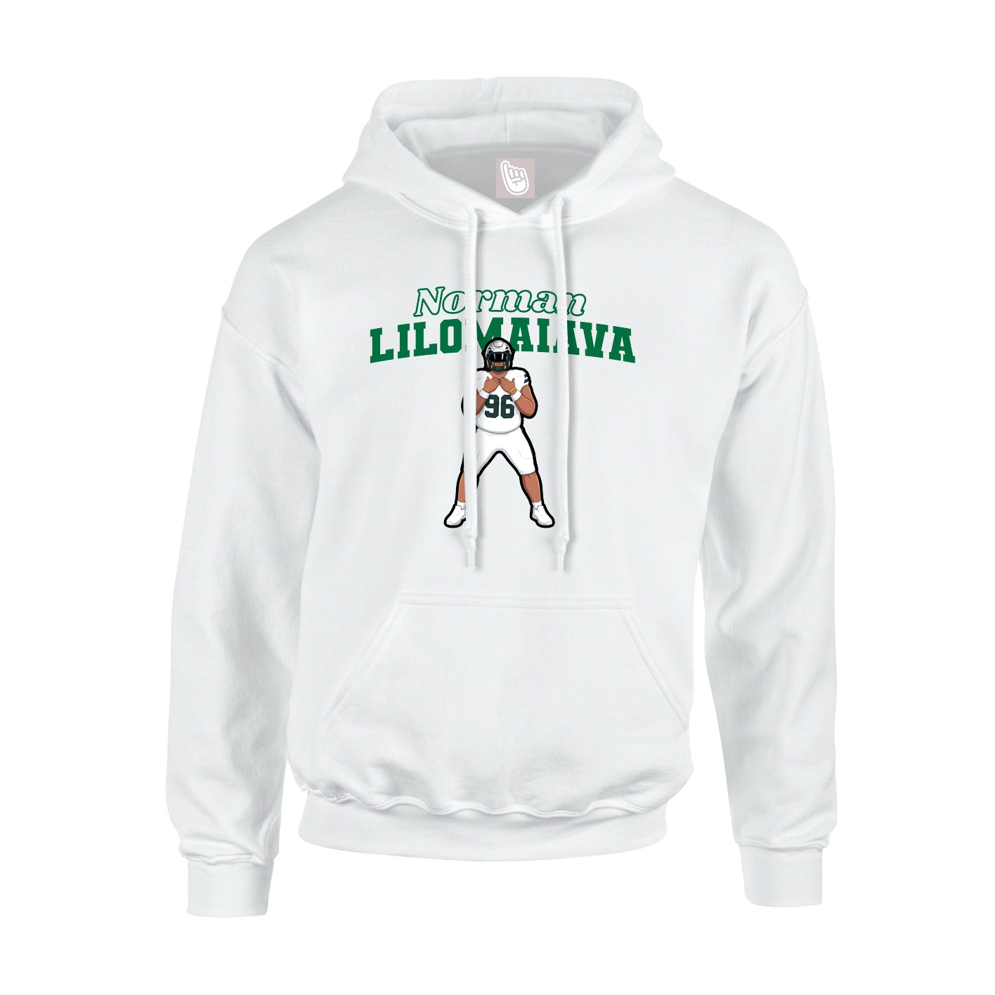 Hoodie — Name Arch in White