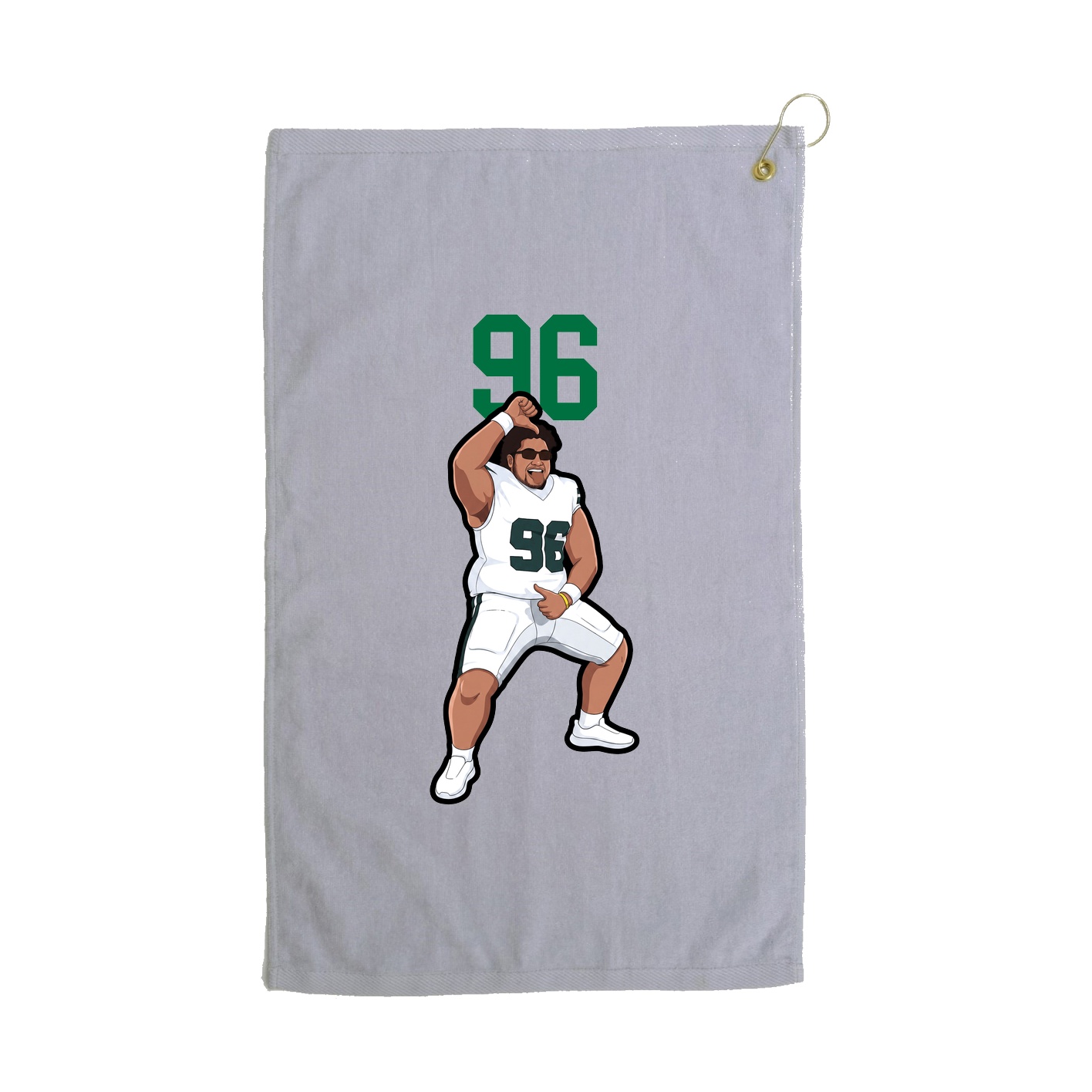 Golf Towel — Number Top in Grey