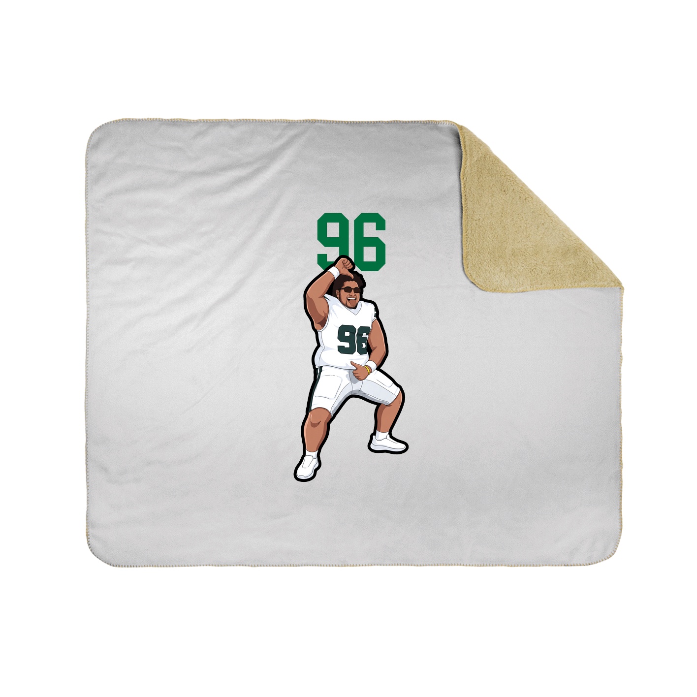 Throw Blanket — Number Top in White