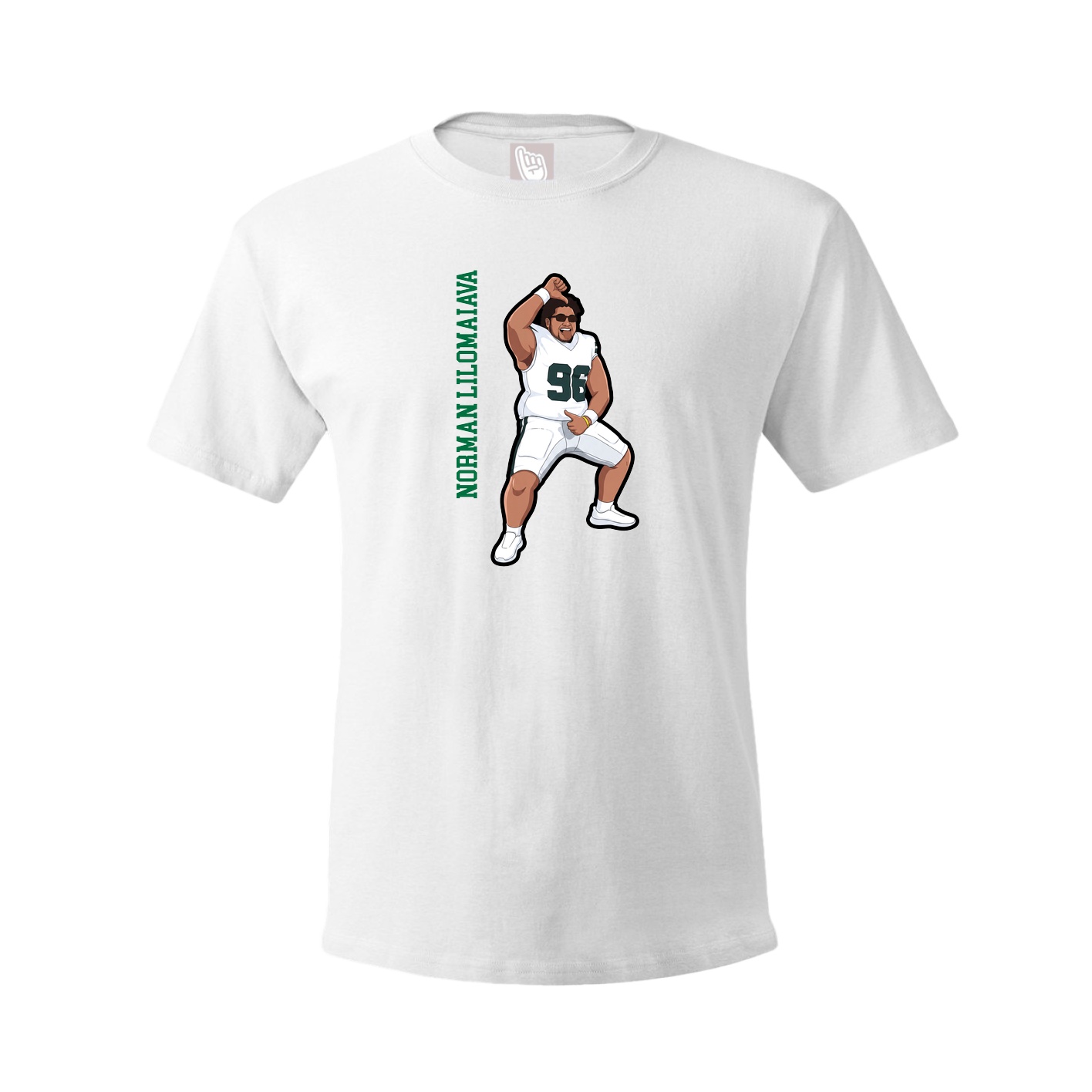 Tee — Name Vertical in White