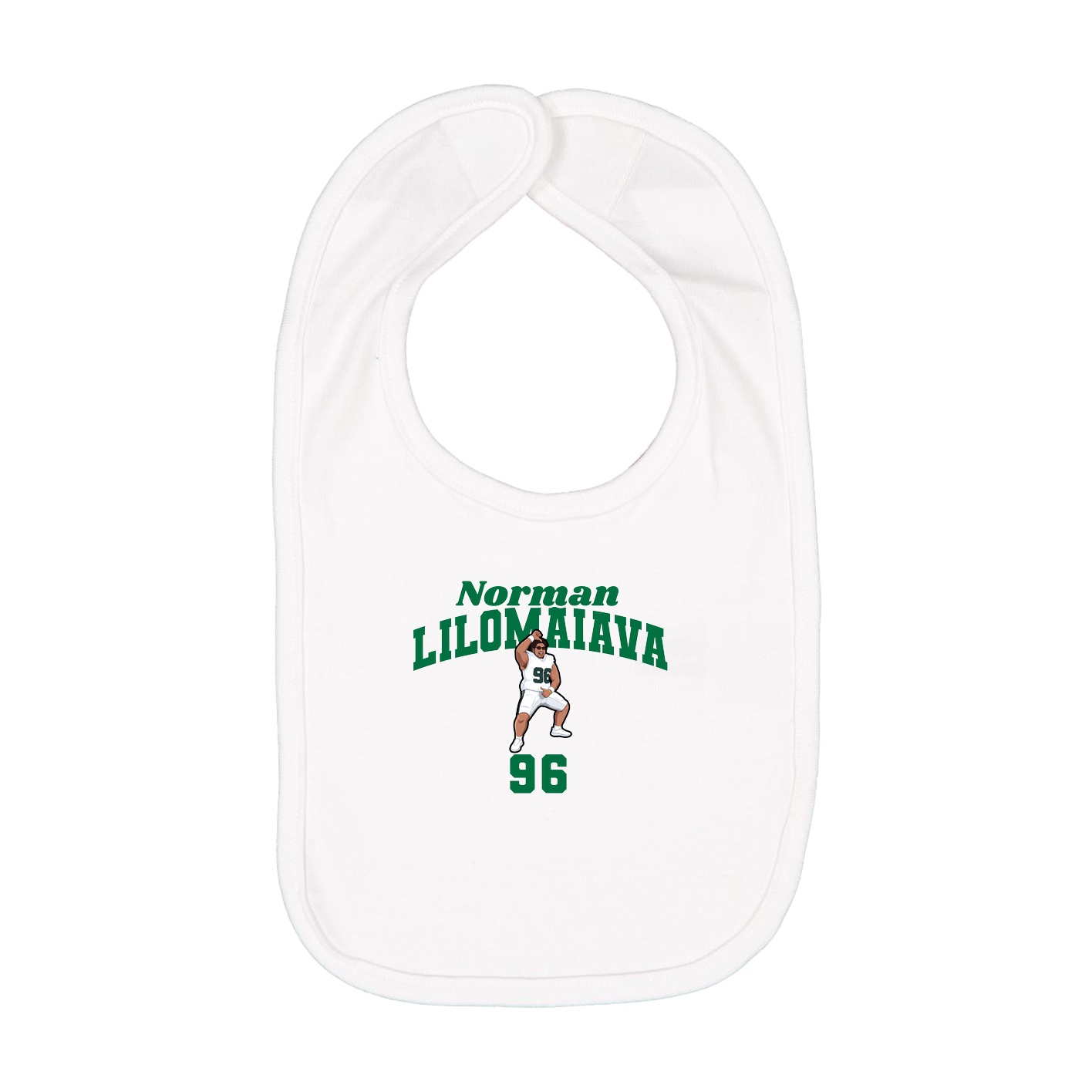 Infant Bib — Signature Arch in White