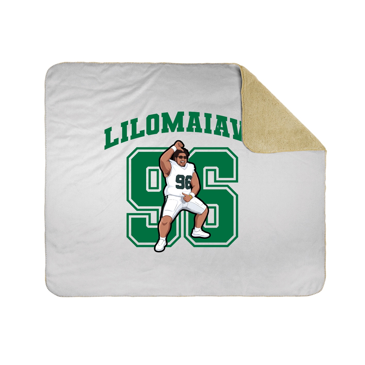 Throw Blanket — Number in White