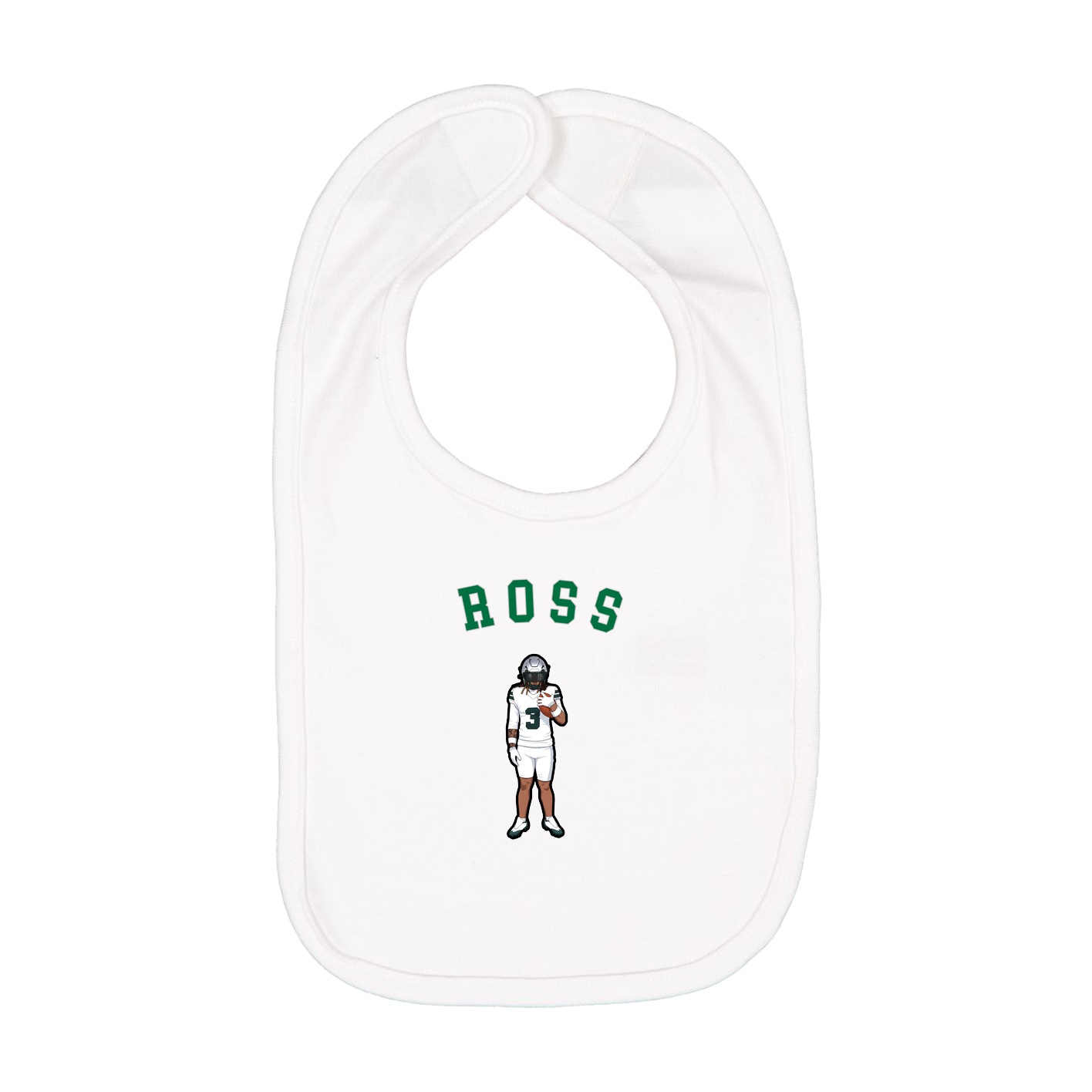 Infant Bib — Shirsey Arch in White