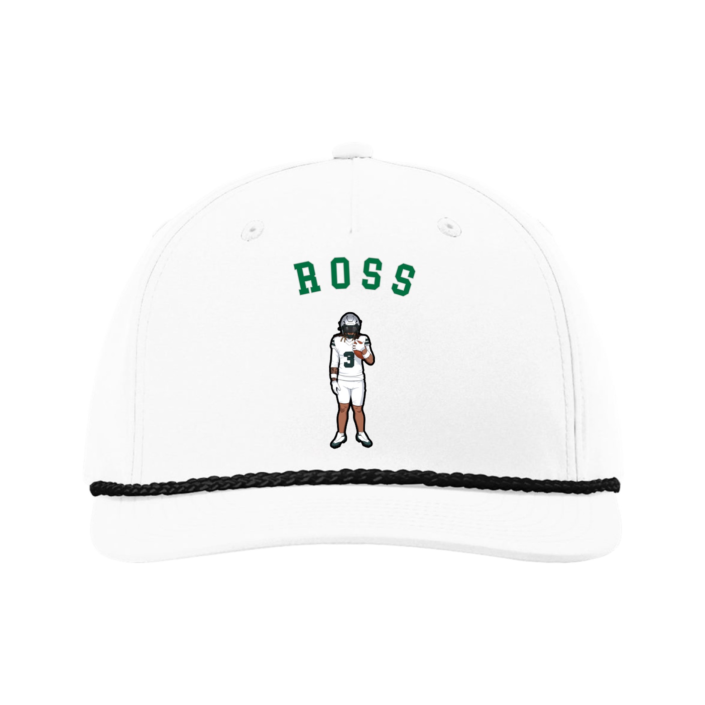 Five-Panel Classic Rope Cap — Shirsey Arch in White