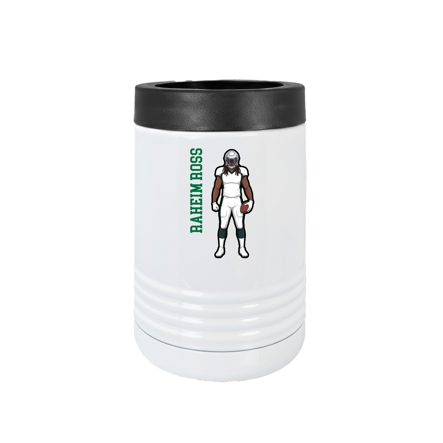 Beverage Holder — Name Vertical in White