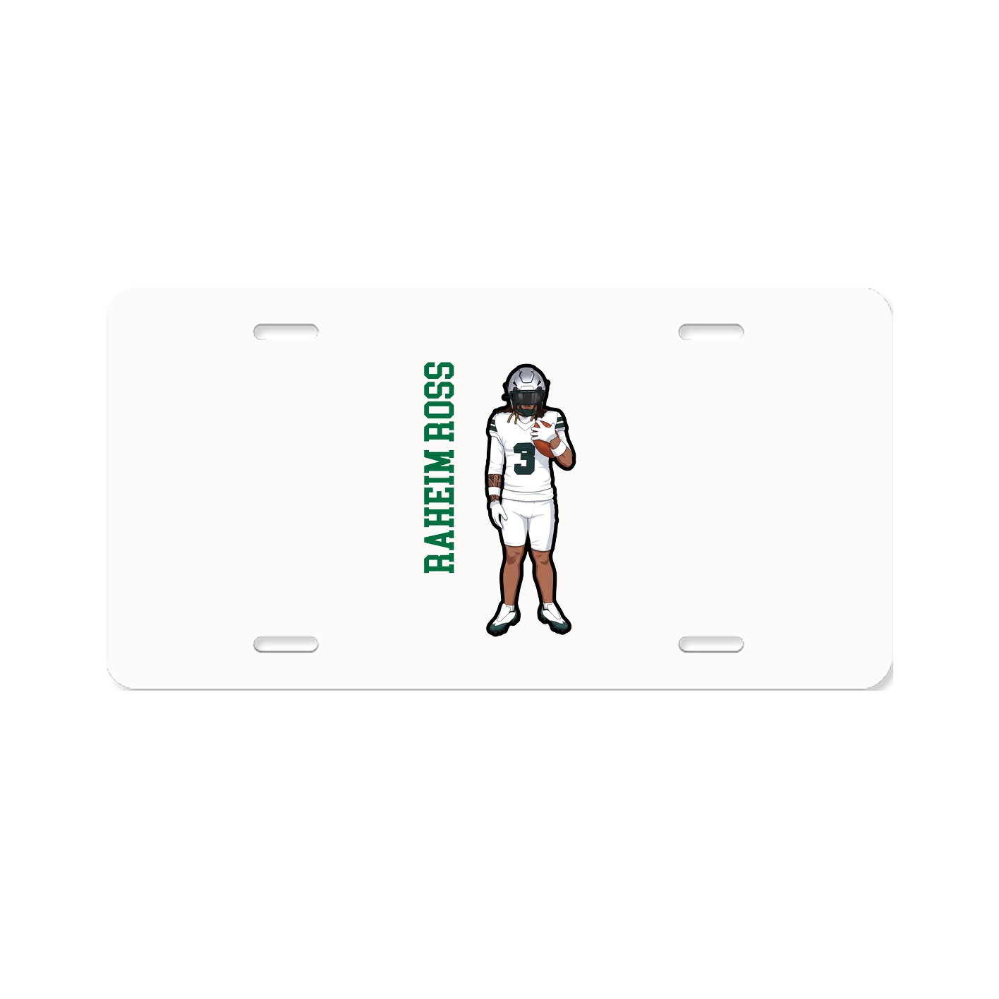 License Plate — Name Vertical in Classic