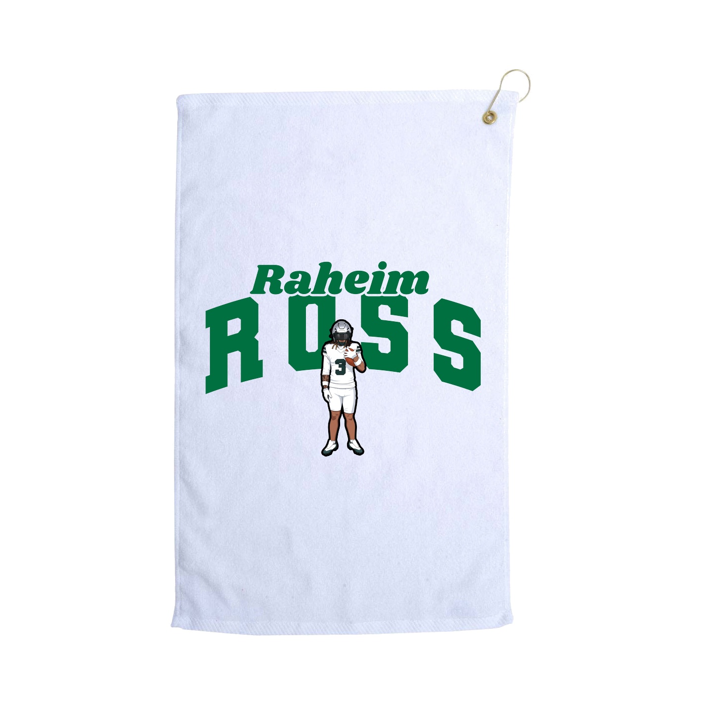 Golf Towel — Signature Arch in White