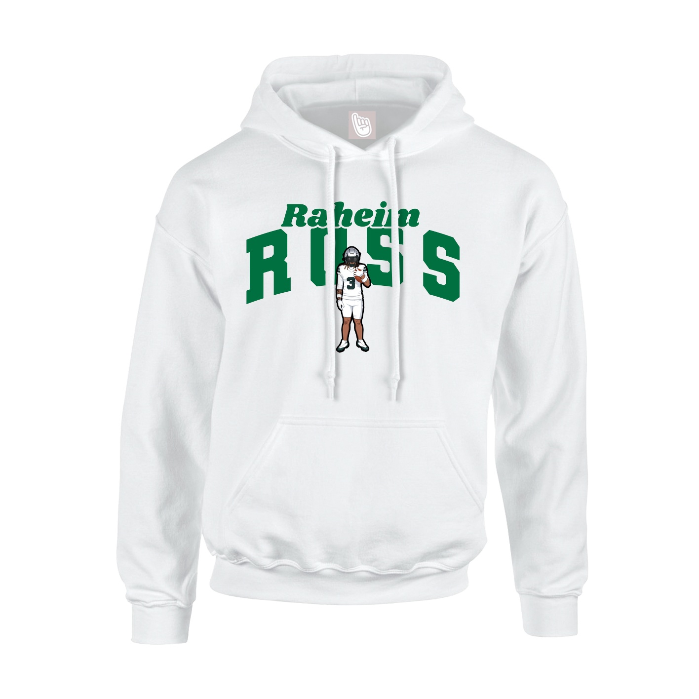Youth Hoodie — Signature Arch in White