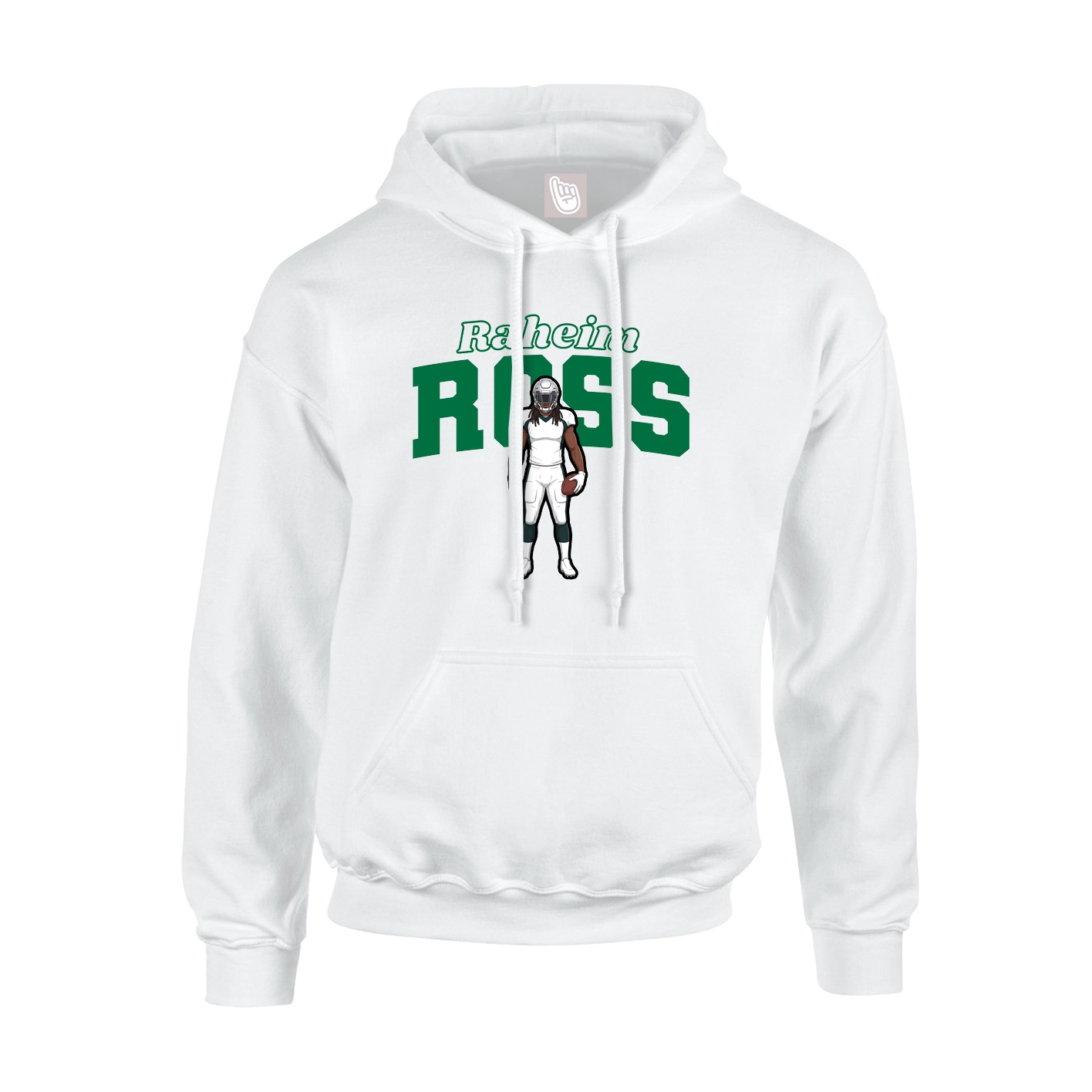 Hoodie — Name Arch in White