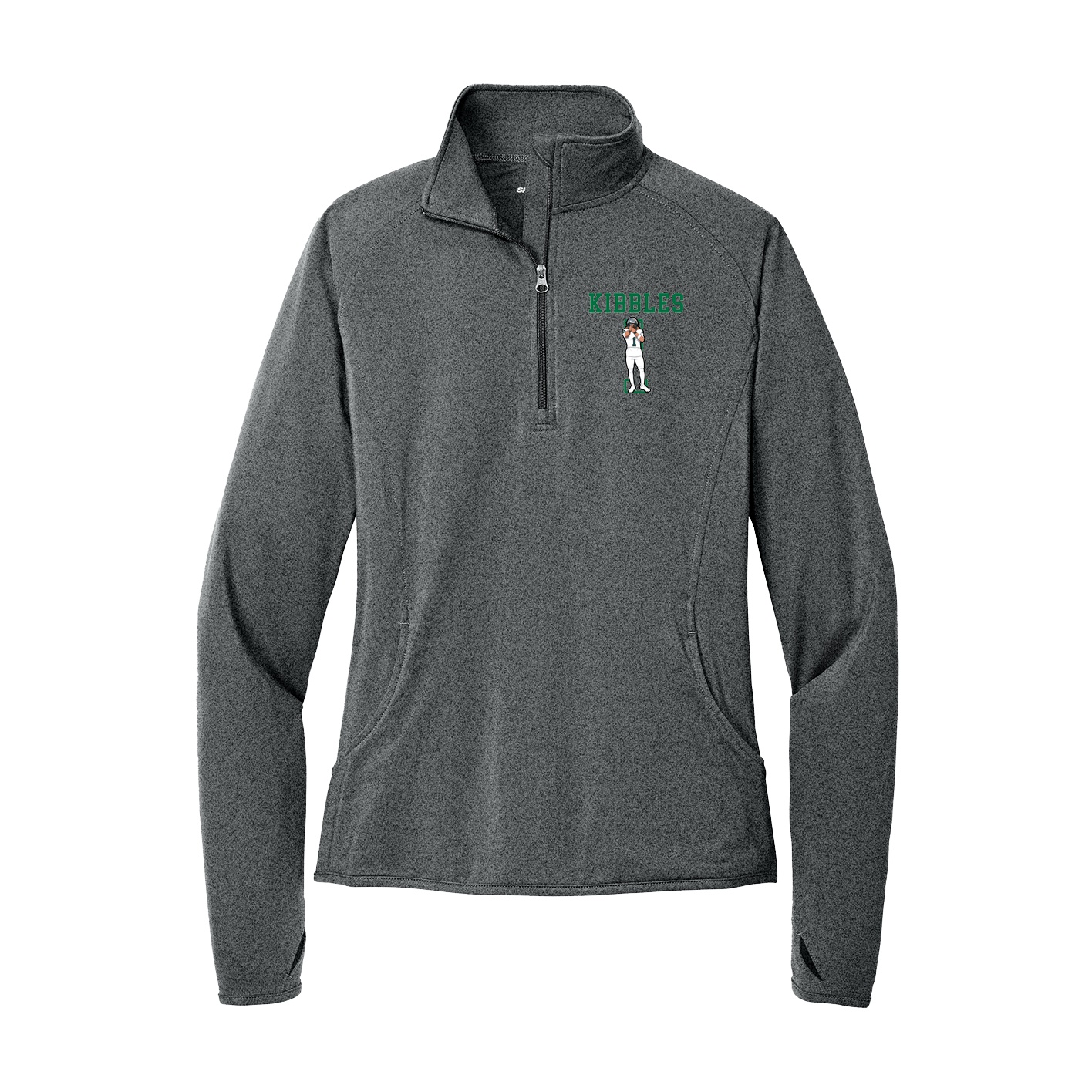 Women's Q-Zip Pullover — Shirsey in Grey