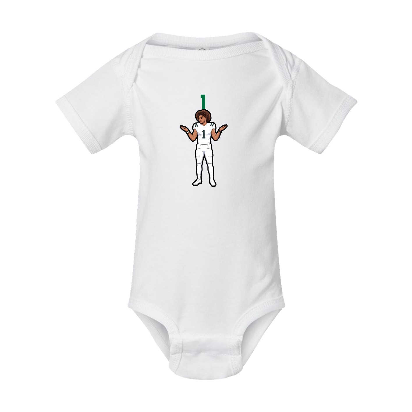 Baby Onesie — Number Top in White