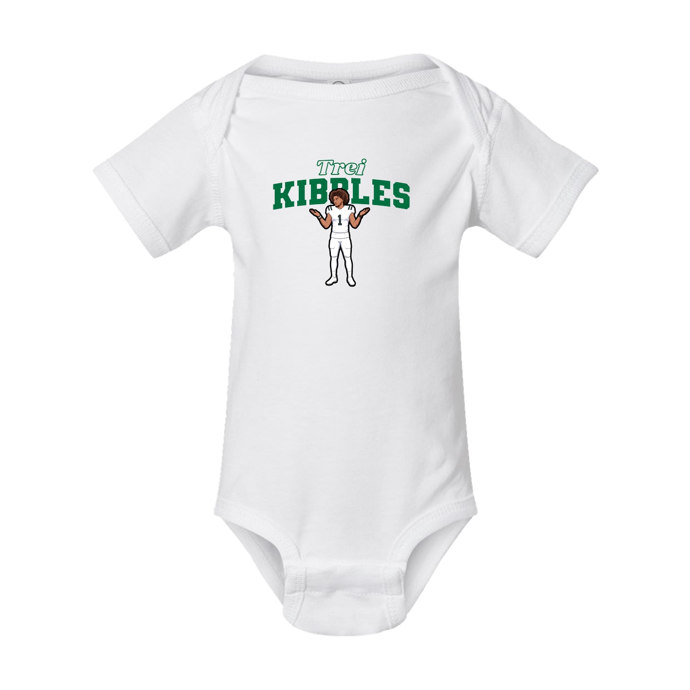 Baby Onesie — Name Arch in White
