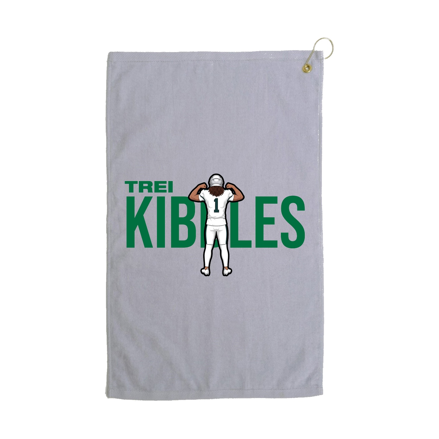 Golf Towel — Player Name in Grey