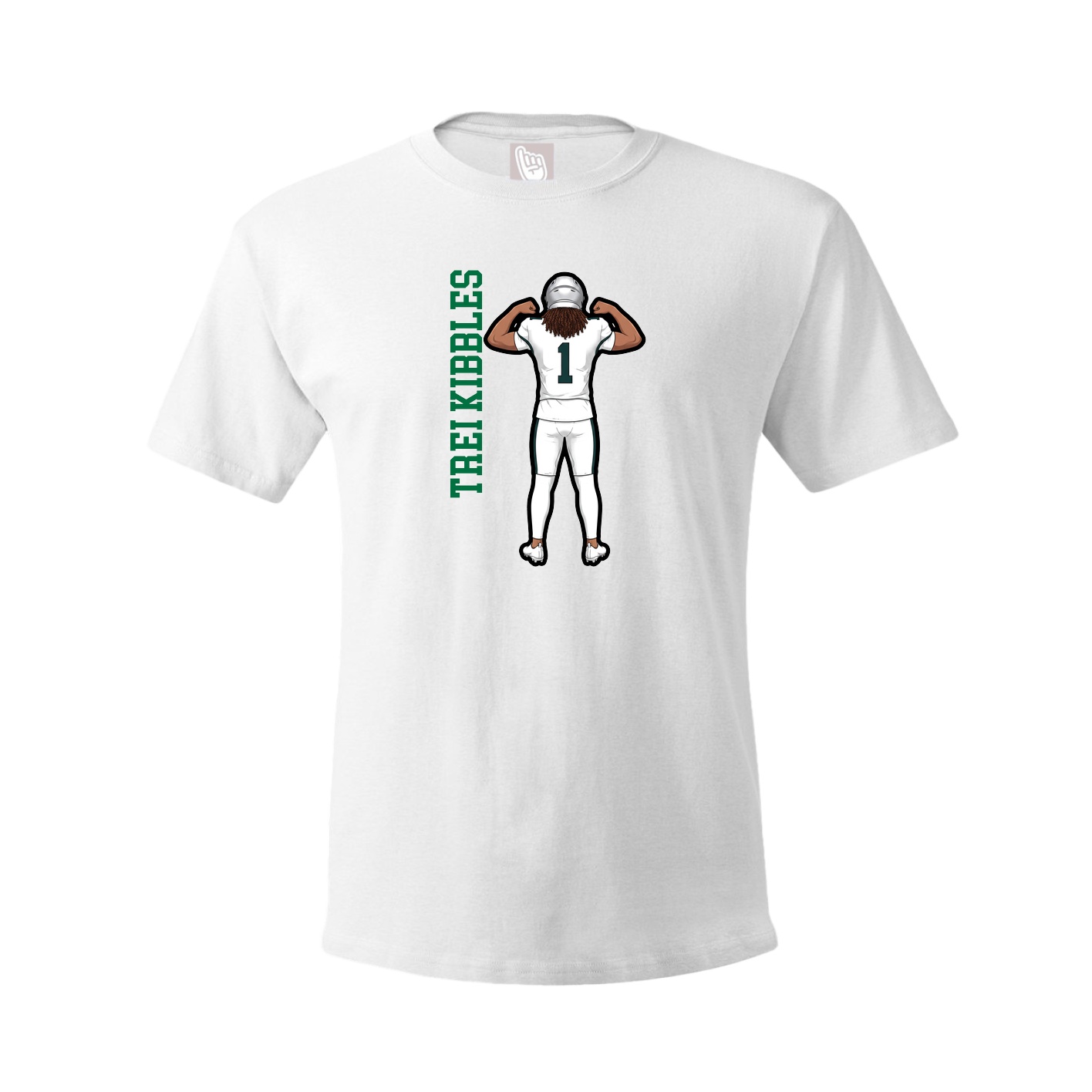 Tee — Name Vertical in White