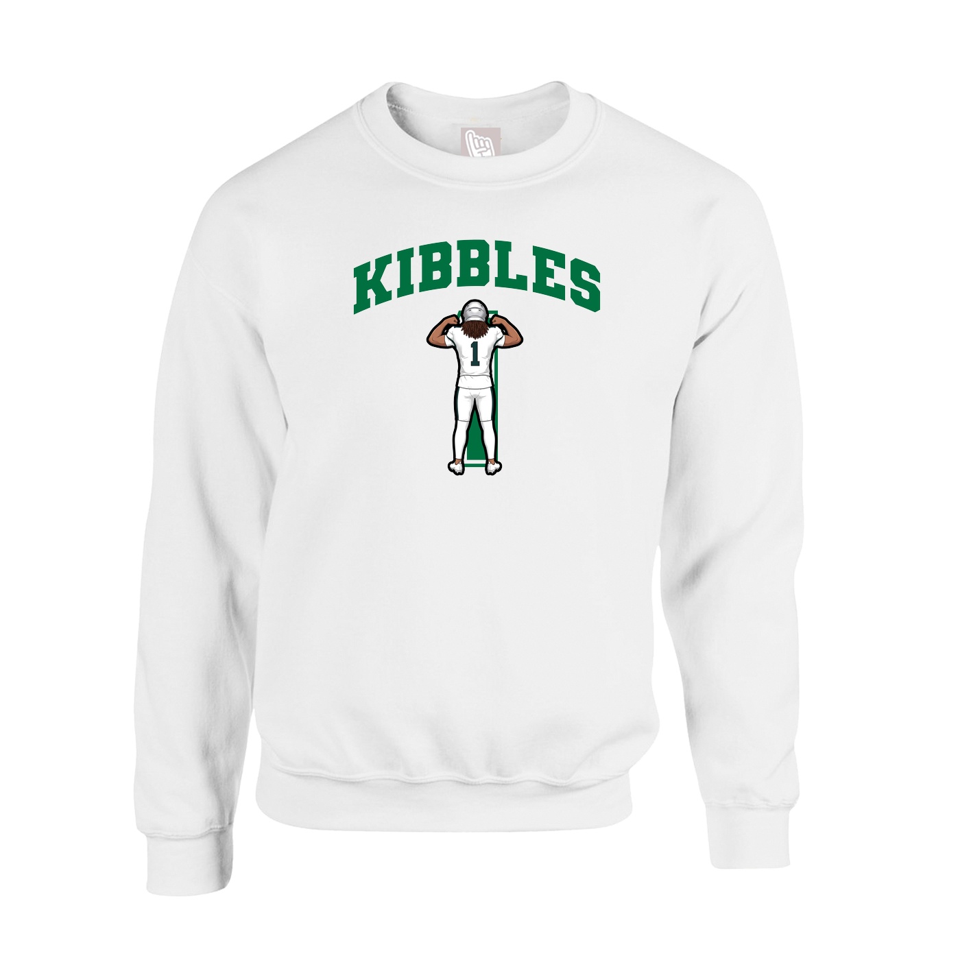 Fleece Crew — Number in White