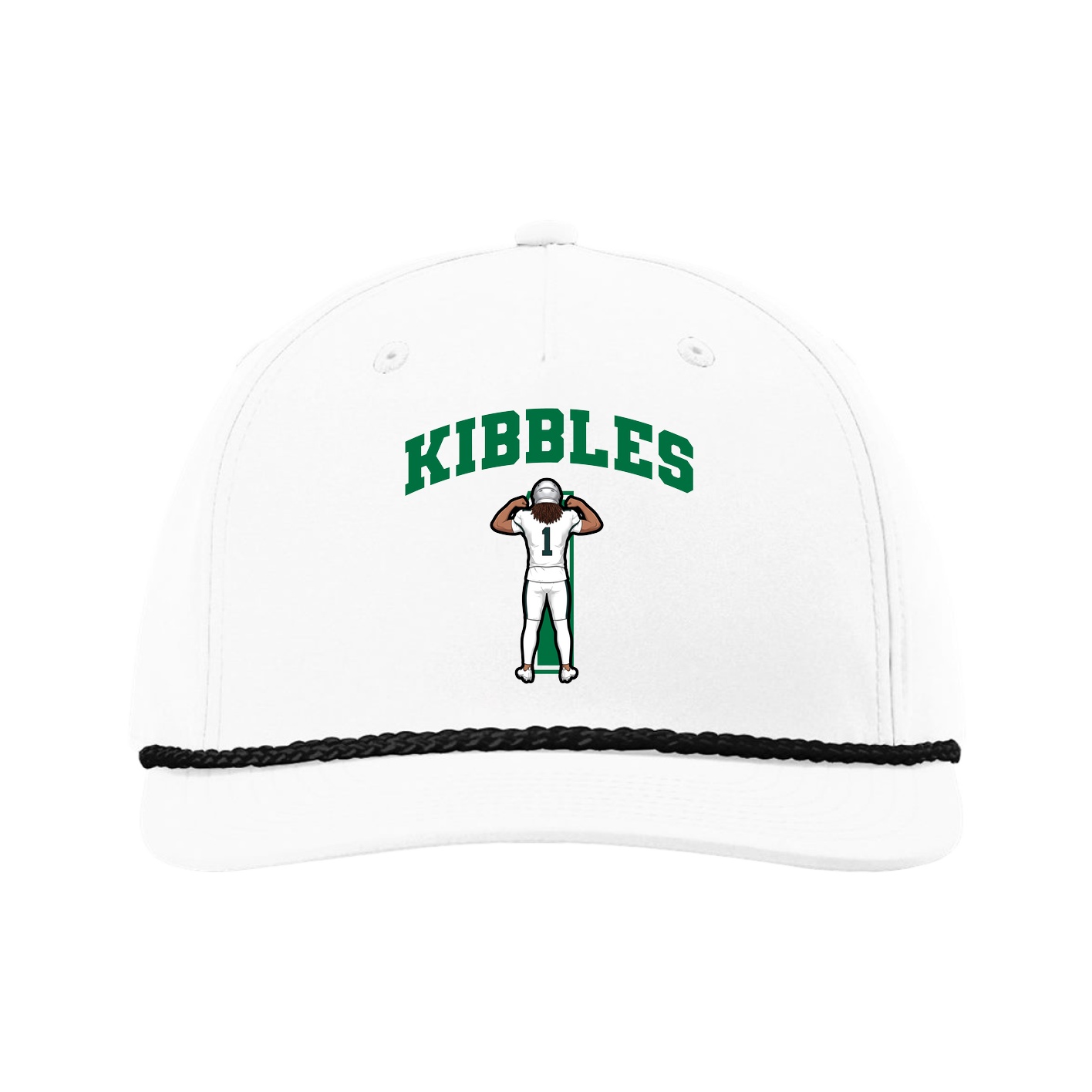 Five-Panel Classic Rope Cap — Number in White