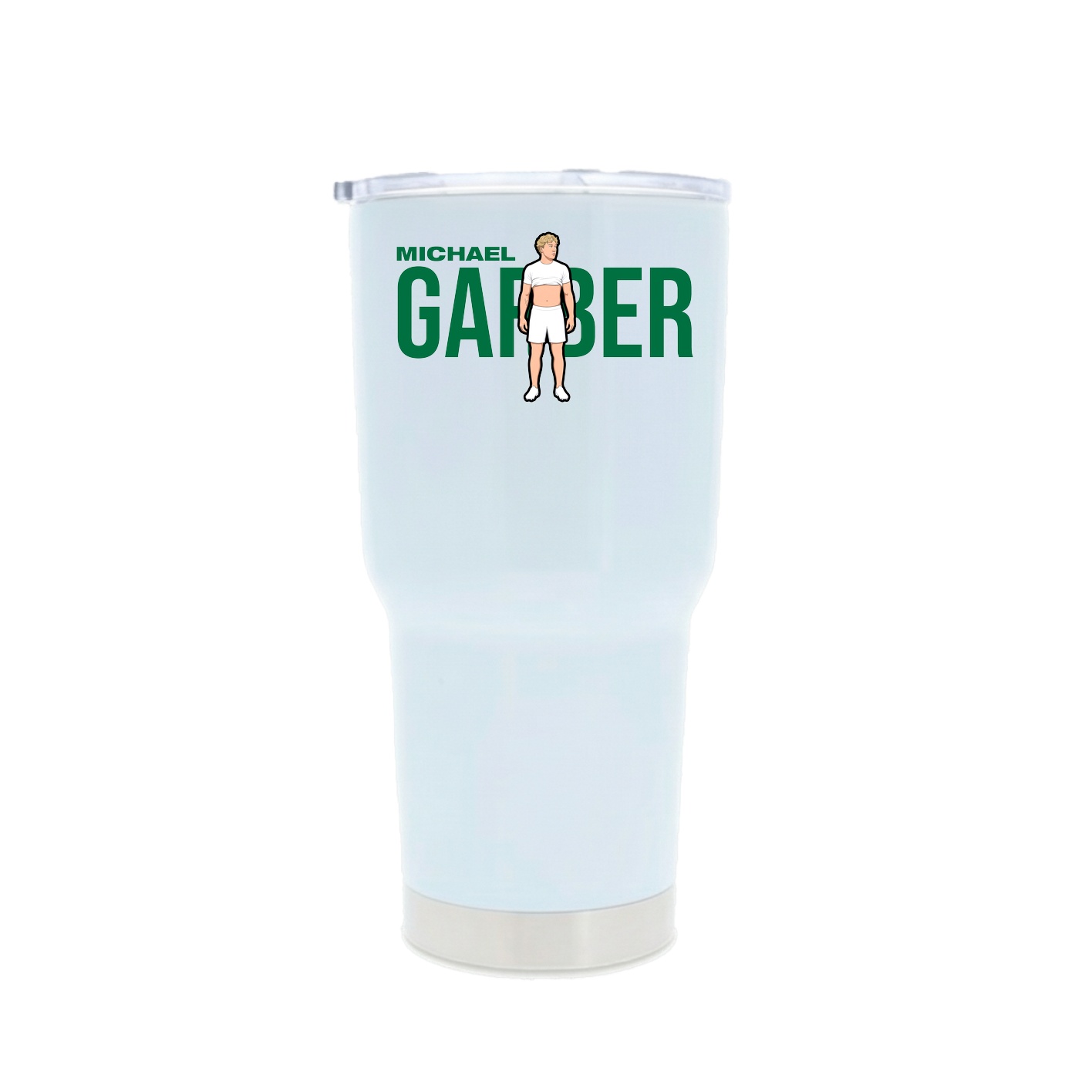 30oz Stainless Steel Tumbler — Player Name in White