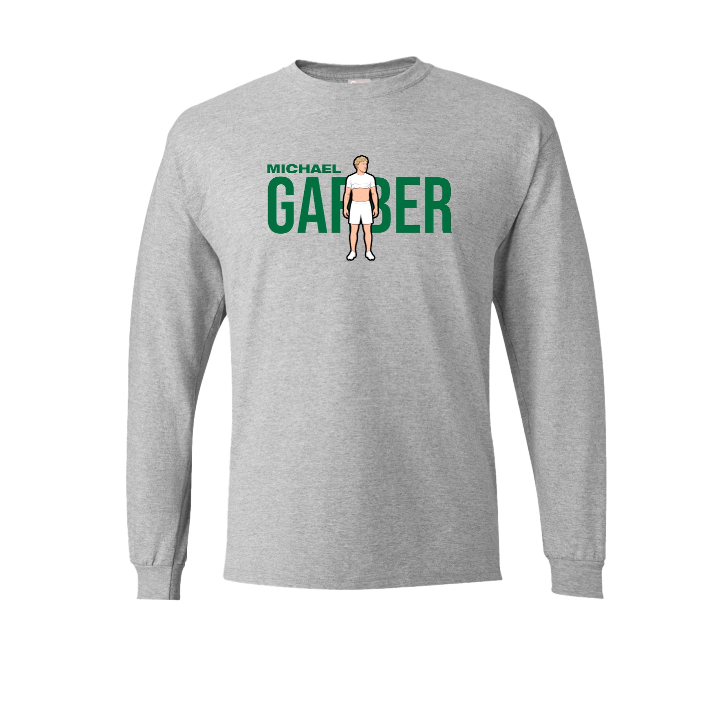 Long Sleeve Tee — Player Name in Grey
