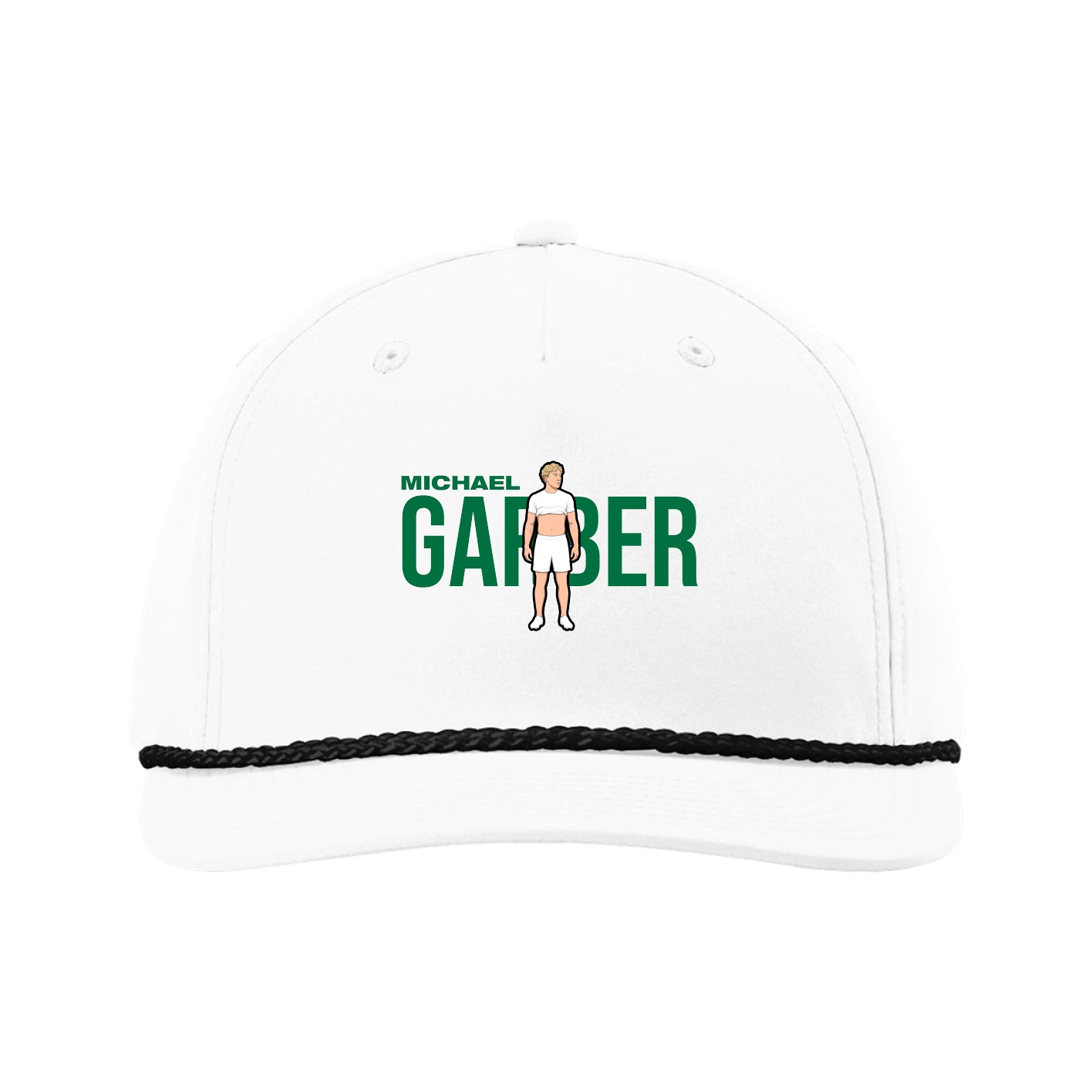 Five-Panel Classic Rope Cap — Player Name in White