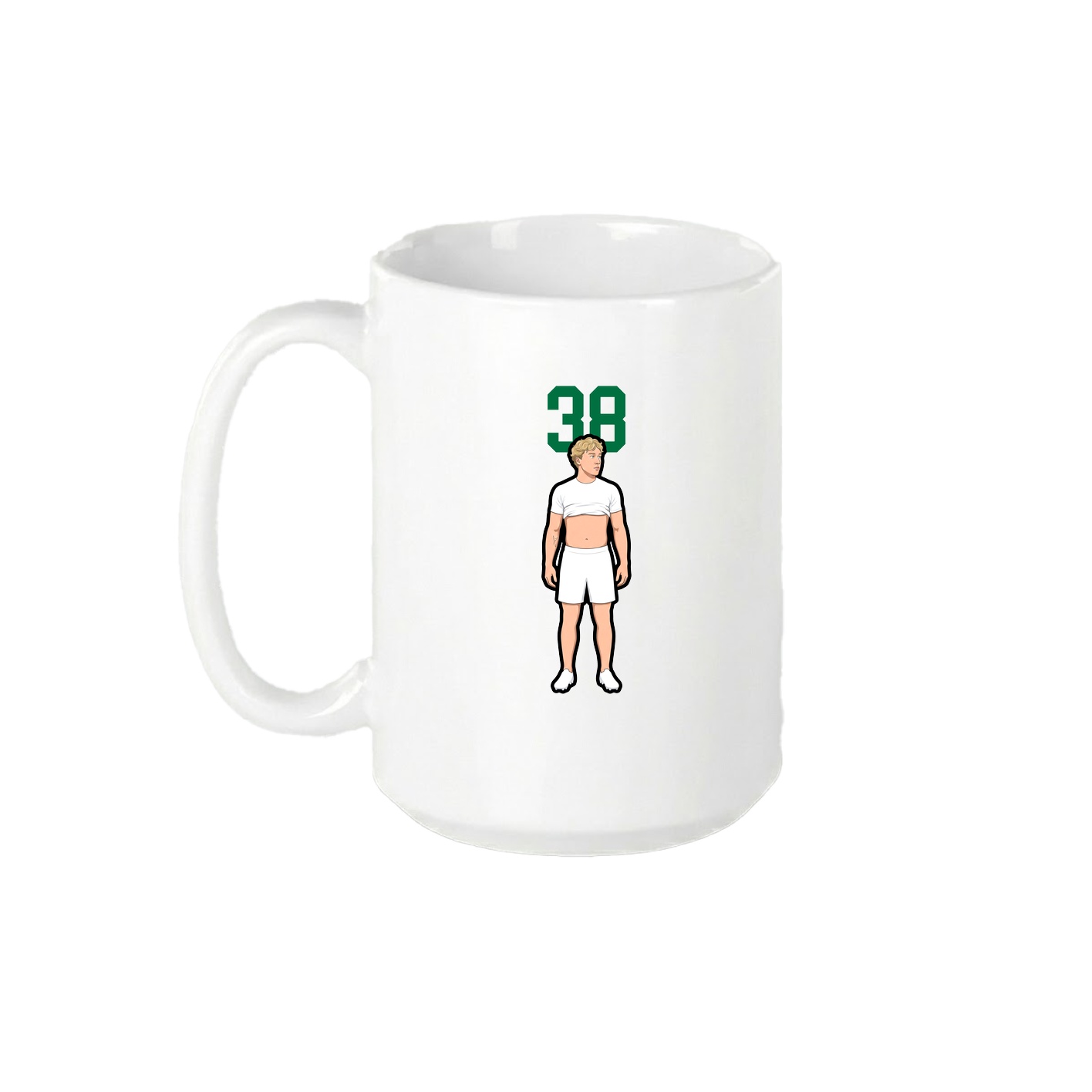 15oz Coffee Mug — Number Top in White