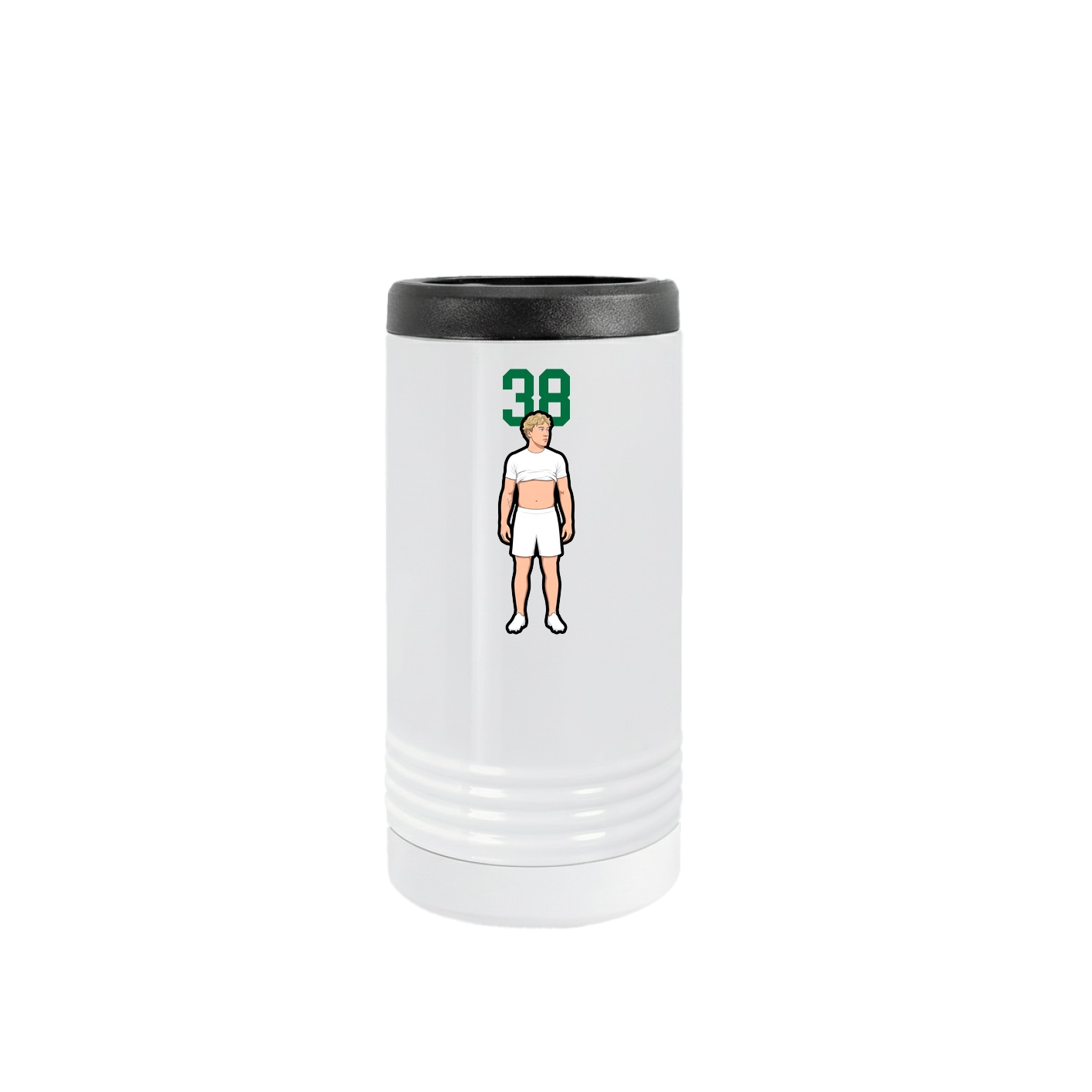 Slim Beverage Holder — Number Top in White