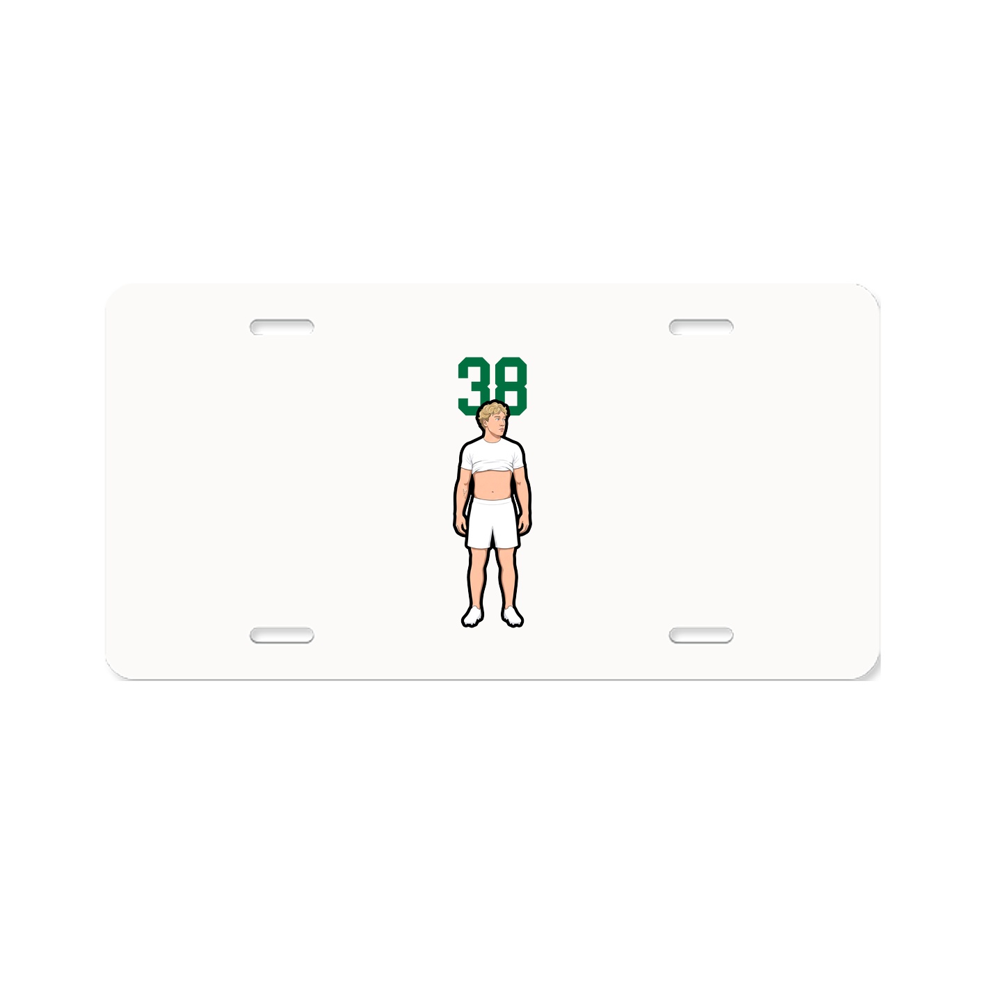 License Plate — Number Top in Classic