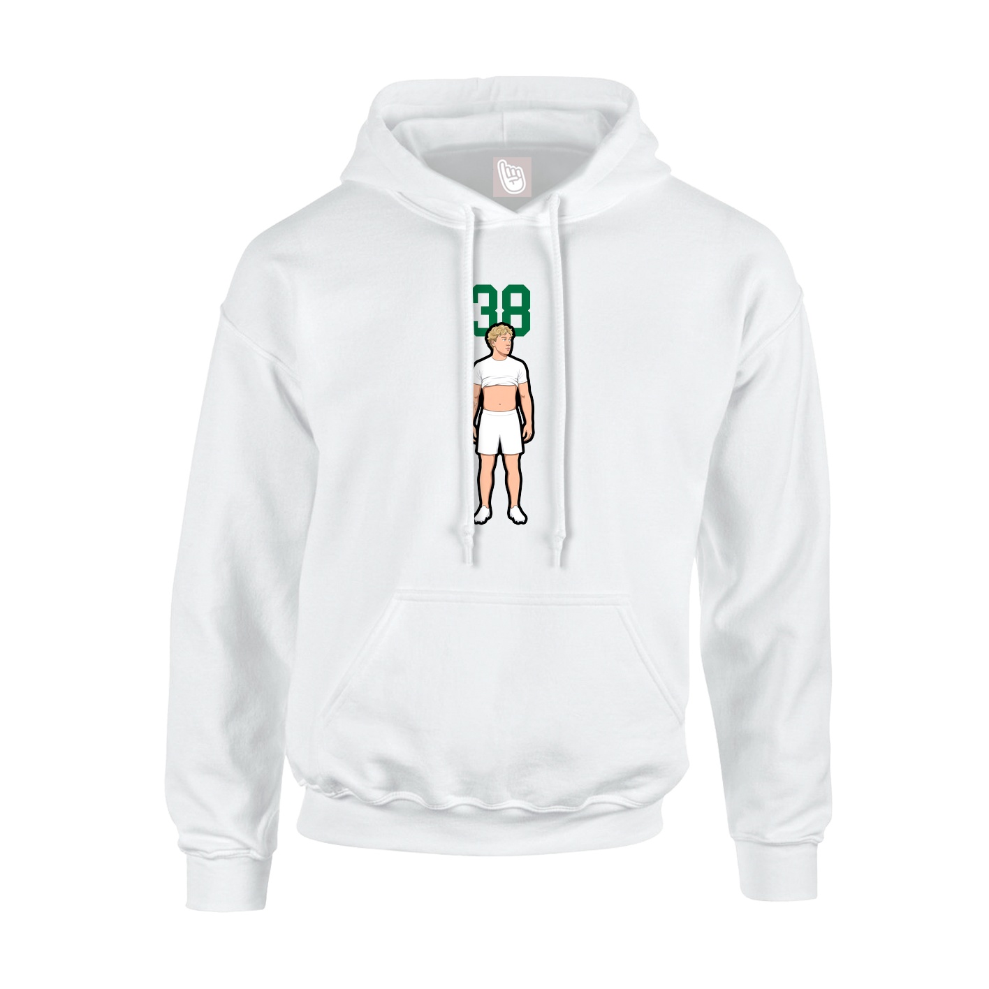 Hoodie — Number Top in White