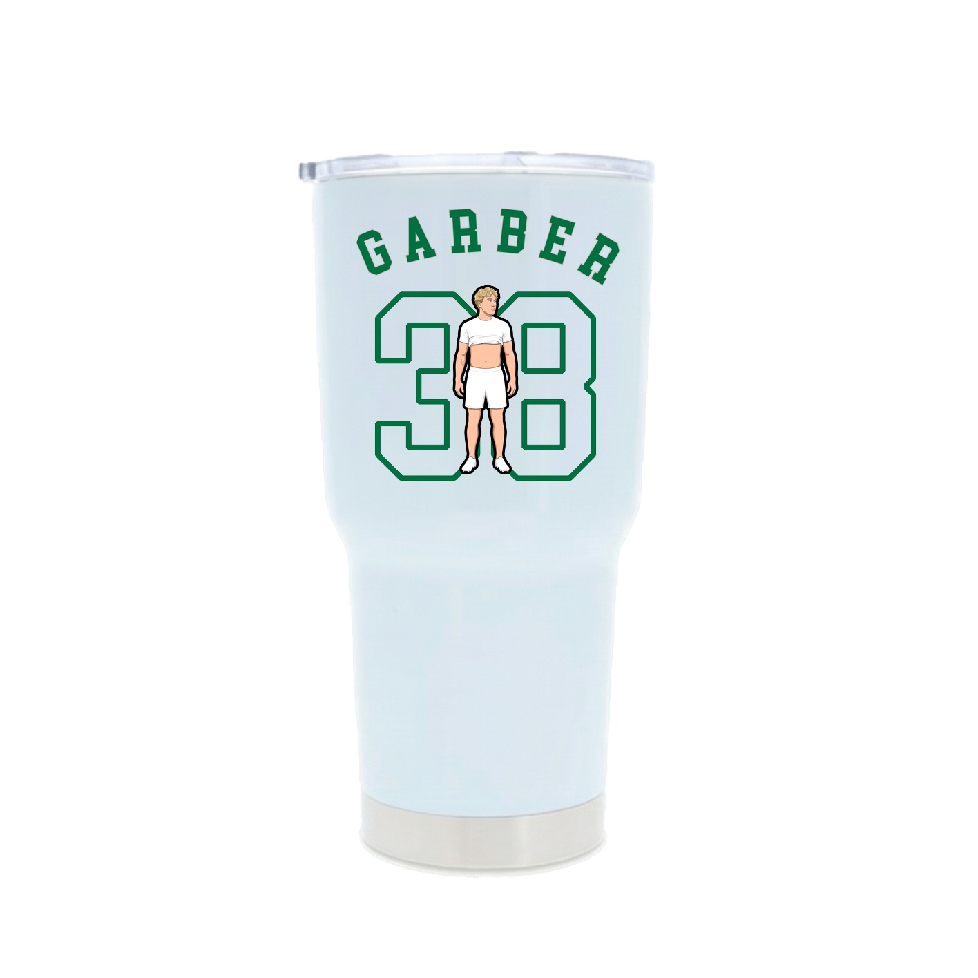 30oz Stainless Steel Tumbler — Shirsey Arch in White