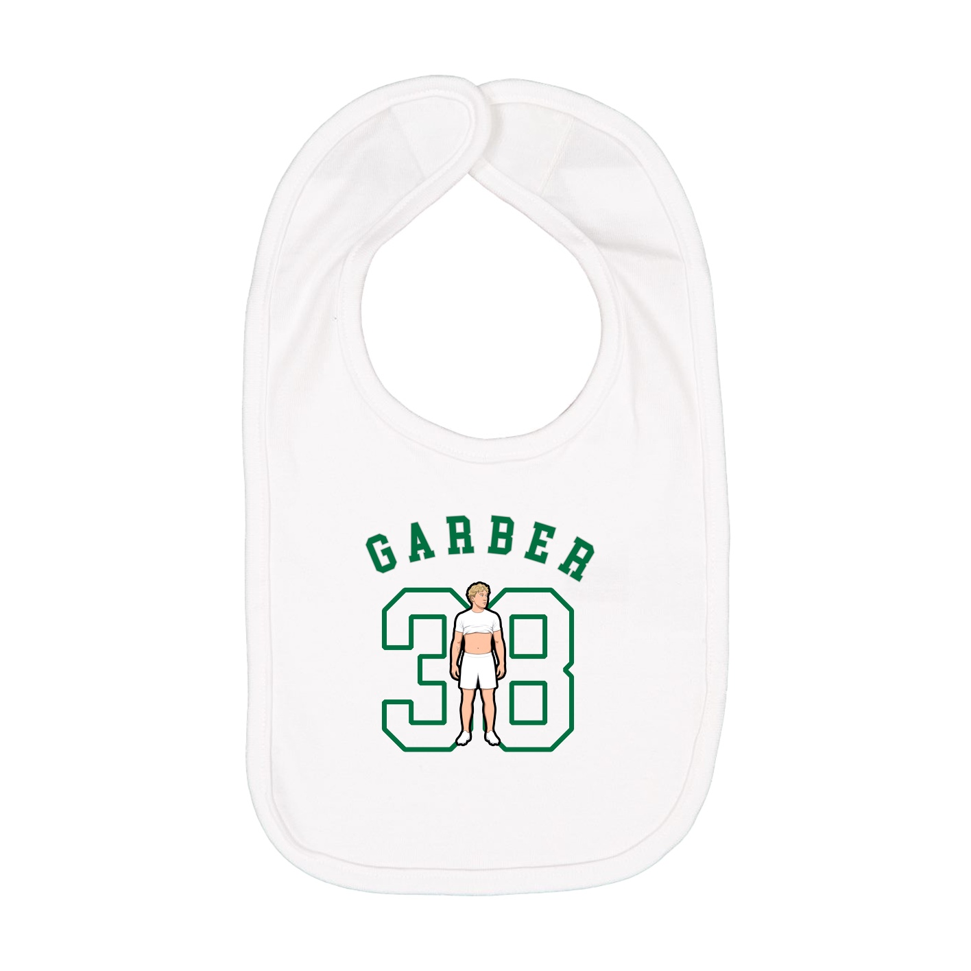 Infant Bib — Shirsey Arch in White