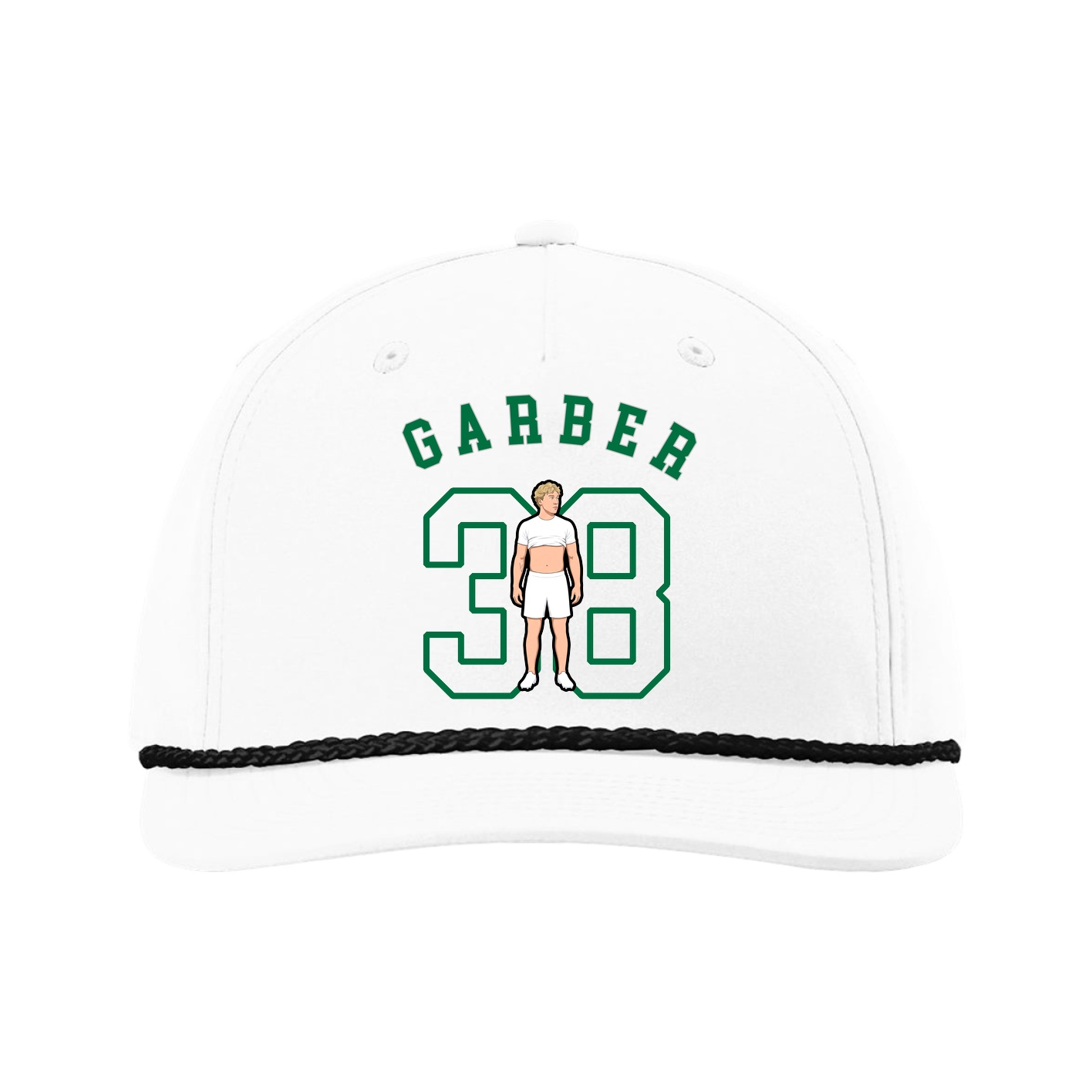 Five-Panel Classic Rope Cap — Shirsey Arch in White